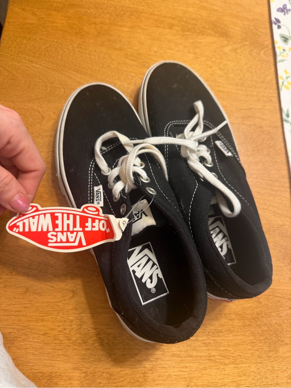 Vans Black and White Classic Low-Top Sneakers